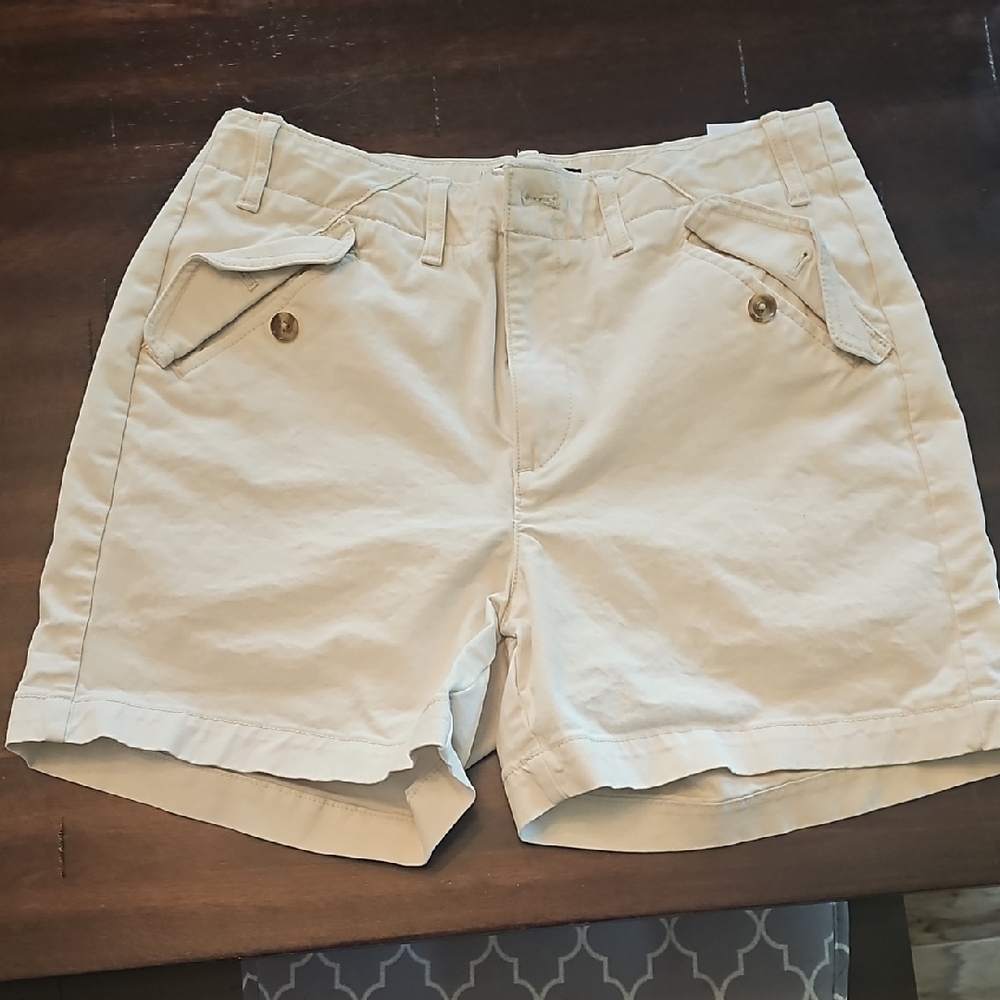 Banana Republic Tan Cargo Shorts with Flat Front